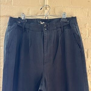 Madewell wide-legged navy trousers